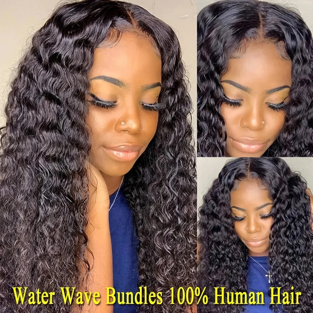 18A Virgin Wig Deep Wave Hair Bundle 100% Brazilian True Hair 22 24 26 inches Untreated Natural Color Thick Long Curly Hair