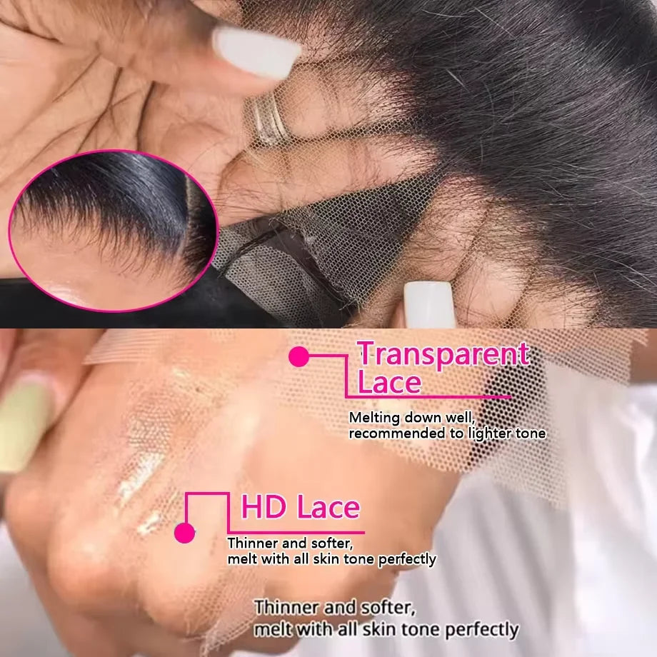 40Inch 300 Density Body Wave Human Hair 13x6 Hd Lace Frontal Wigs Brazilian 13x4 Lace Front 100% Human Hair Wigs For Black Women