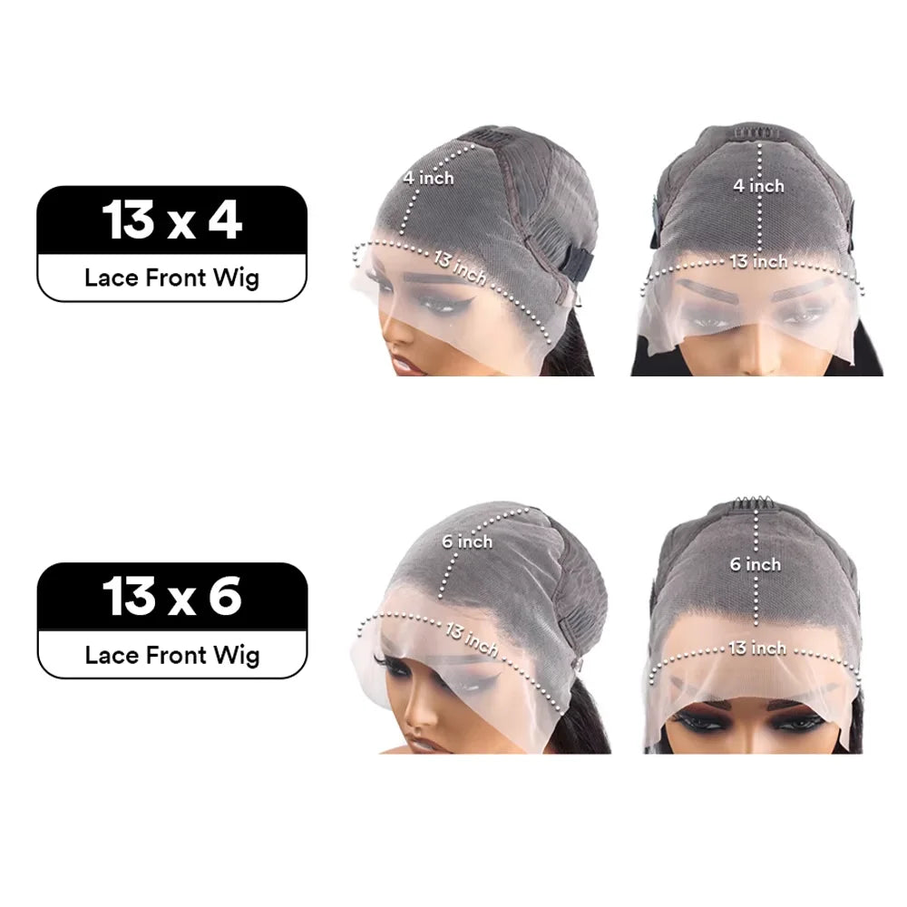 40Inch 300 Density Body Wave Human Hair 13x6 Hd Lace Frontal Wigs Brazilian 13x4 Lace Front 100% Human Hair Wigs For Black Women