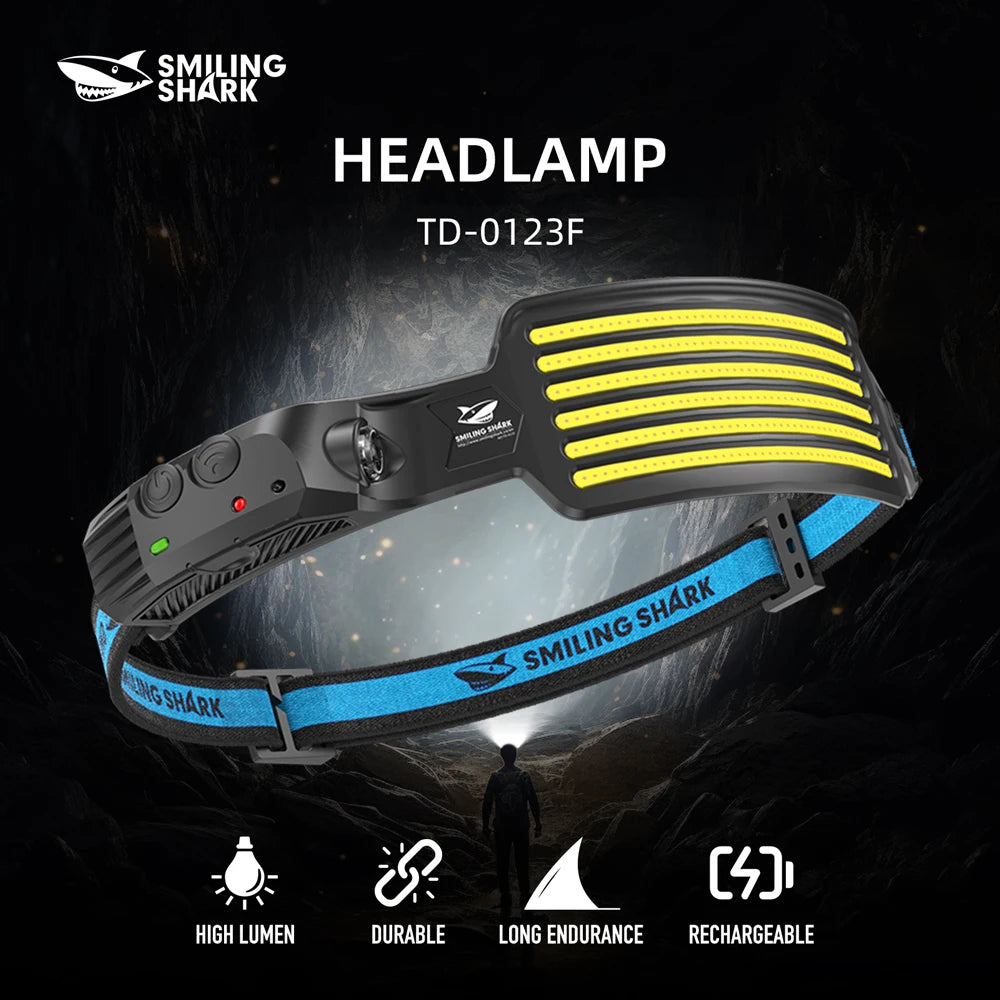 1pc Smilingshark TD-0123F Headlight ,LED Headlamp & Super Bright Head Lamp , Ultra-Lightweight Head Light for Camping, Fishing
