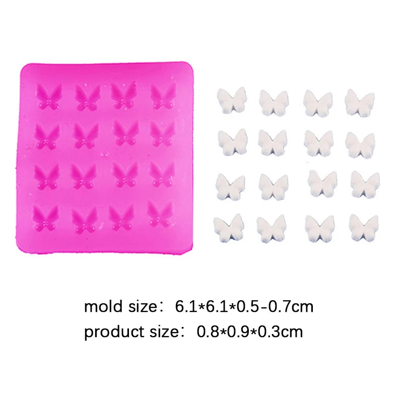 1pc/bag Butterfly Shape Epoxy Resin Molds Charm Pendant Silcone Moulds Ultra-Light Clay Handmade Butterfly Mold