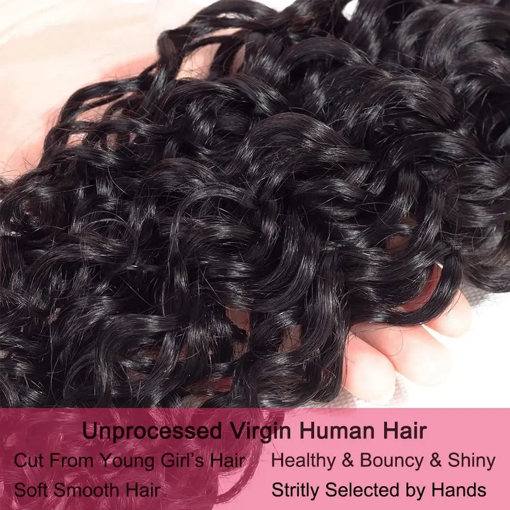 36 Inch Curly 12A Loose Deep Wave 100% Raw Human Hair Bundles 1/3/4 Bundles Double Weft Weavy Virgin Brazilian Hair