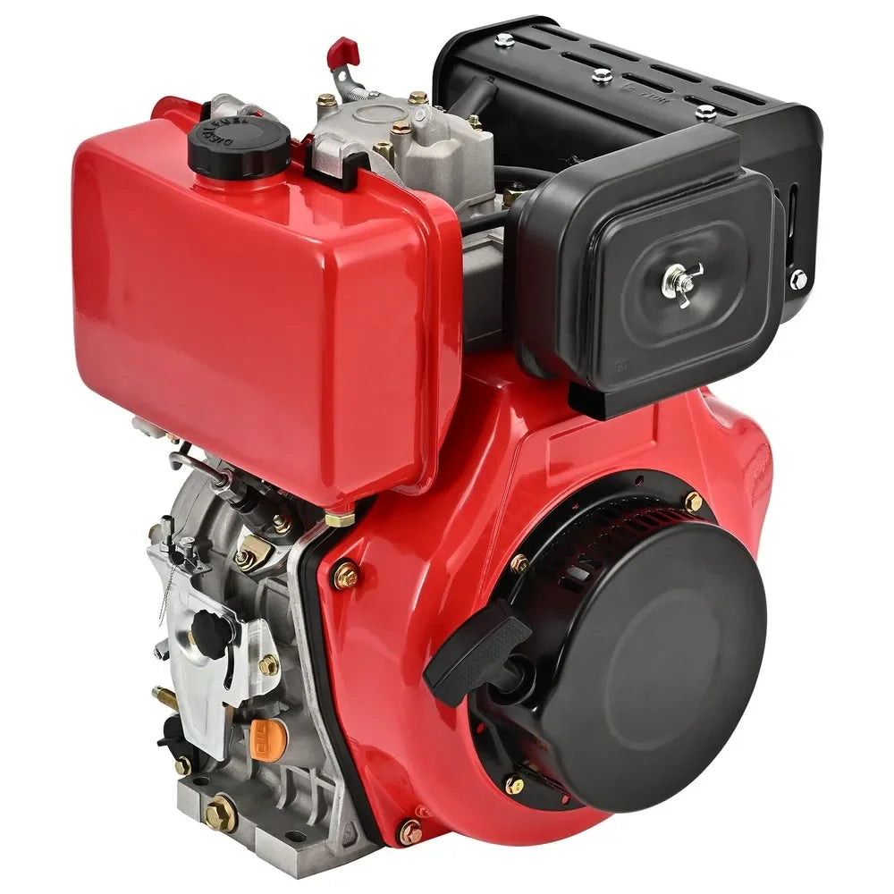 411cc Diesel Engine Vertical 4 Stroke Single Cylinder 72.2mm Shaft Length 10HP