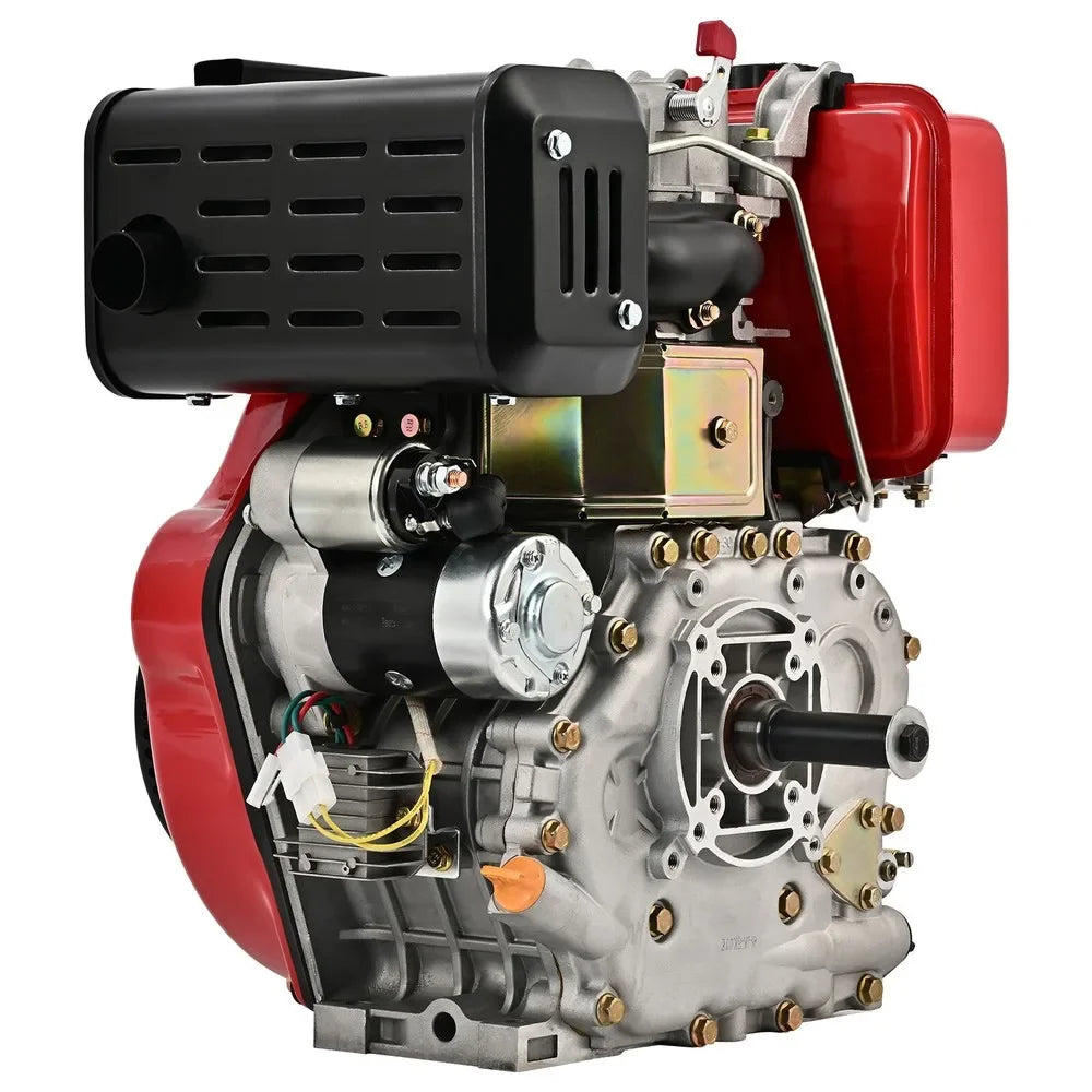 411cc Diesel Engine Vertical 4 Stroke Single Cylinder 72.2mm Shaft Length 10HP